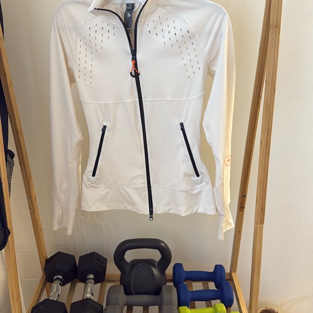 Adidas by Stella McCartney Cream Utility Jacket Reflective Design